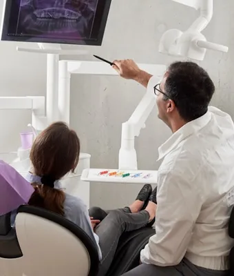 Happy dental patient
