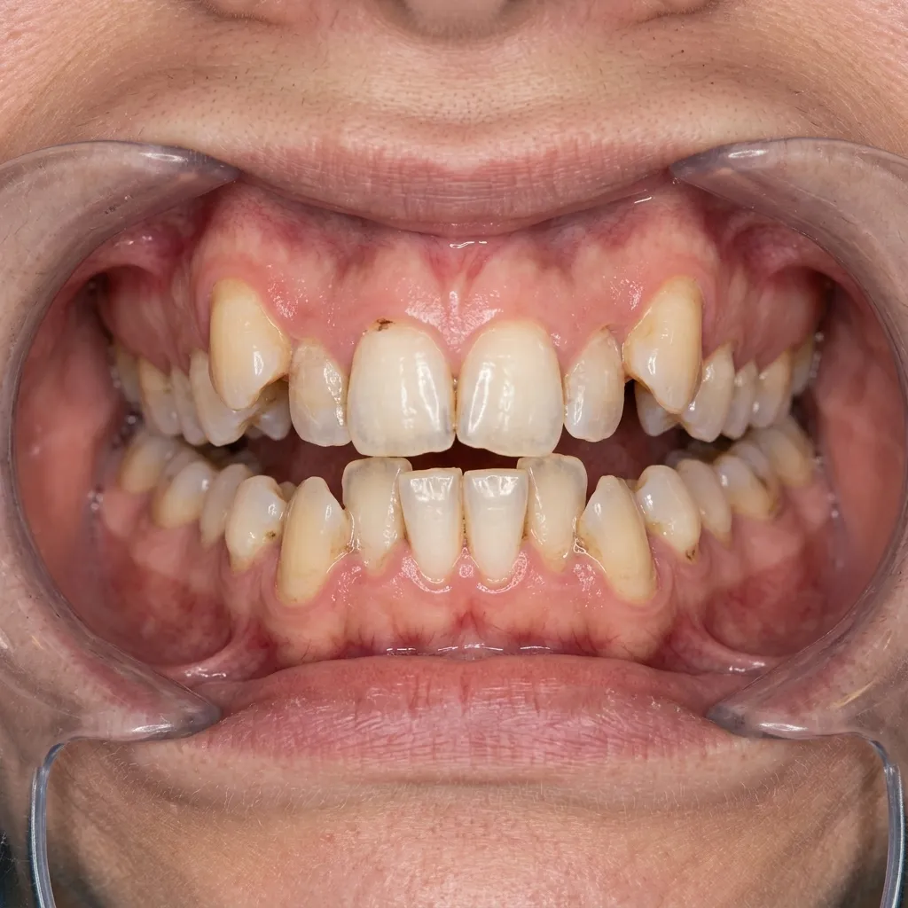 Severe crowding before Invisalign treatment Oakville