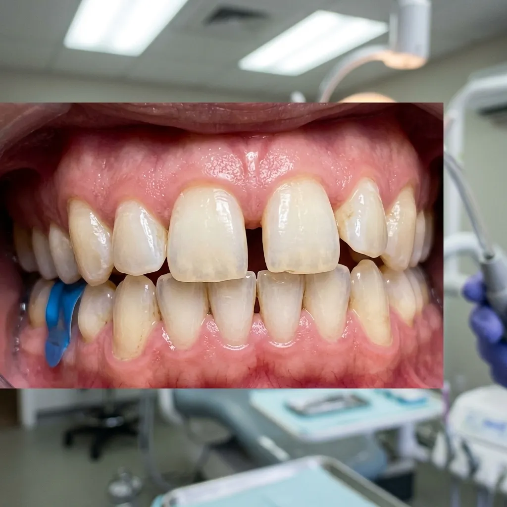Gapped front teeth before Invisalign treatment Oakville