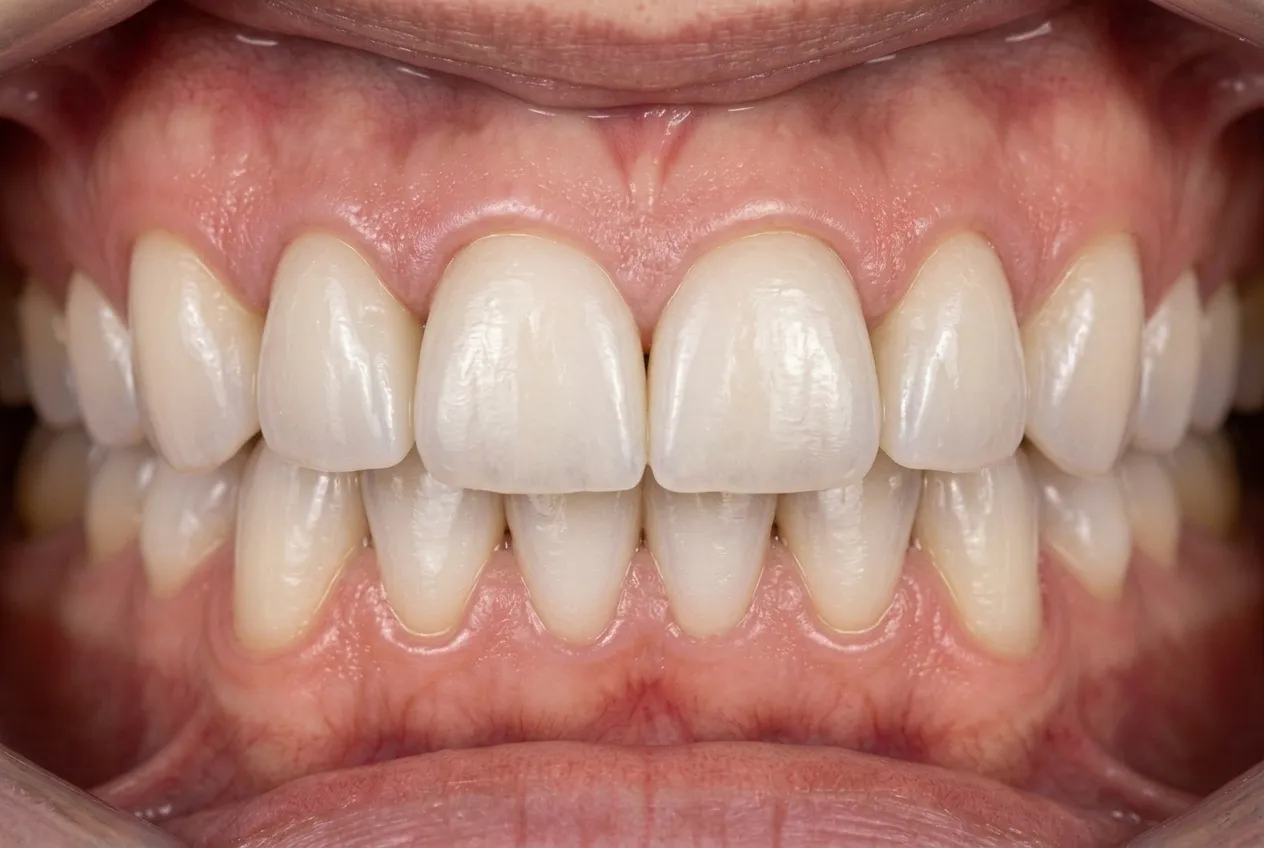 Restored smile makeover after restorative crowns and bridge Oakville